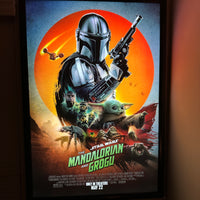 1 Qty Glowbox "World Famous" LED Poster Frame - Select Poster Size: