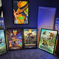 1) Glowbox "World Famous" LED Poster Frame - Select size here: