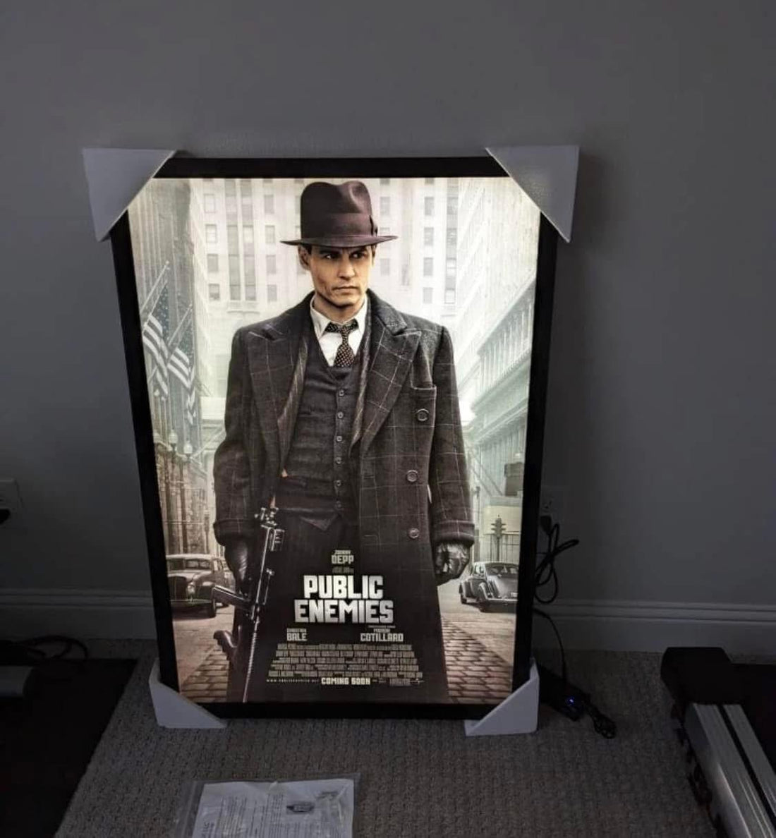 1 Qty Glowbox "World Famous" LED Poster Frame - Select Poster Size: