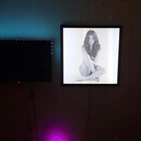 1) Glowbox "World Famous" LED Poster Frame - Select size here: