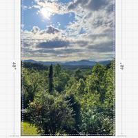 FAUX LED Window Frame + Backlit Scene Print - Select Graphic Print Size: