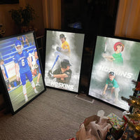 1) Glowbox "World Famous" LED Poster Frame - Select size here:
