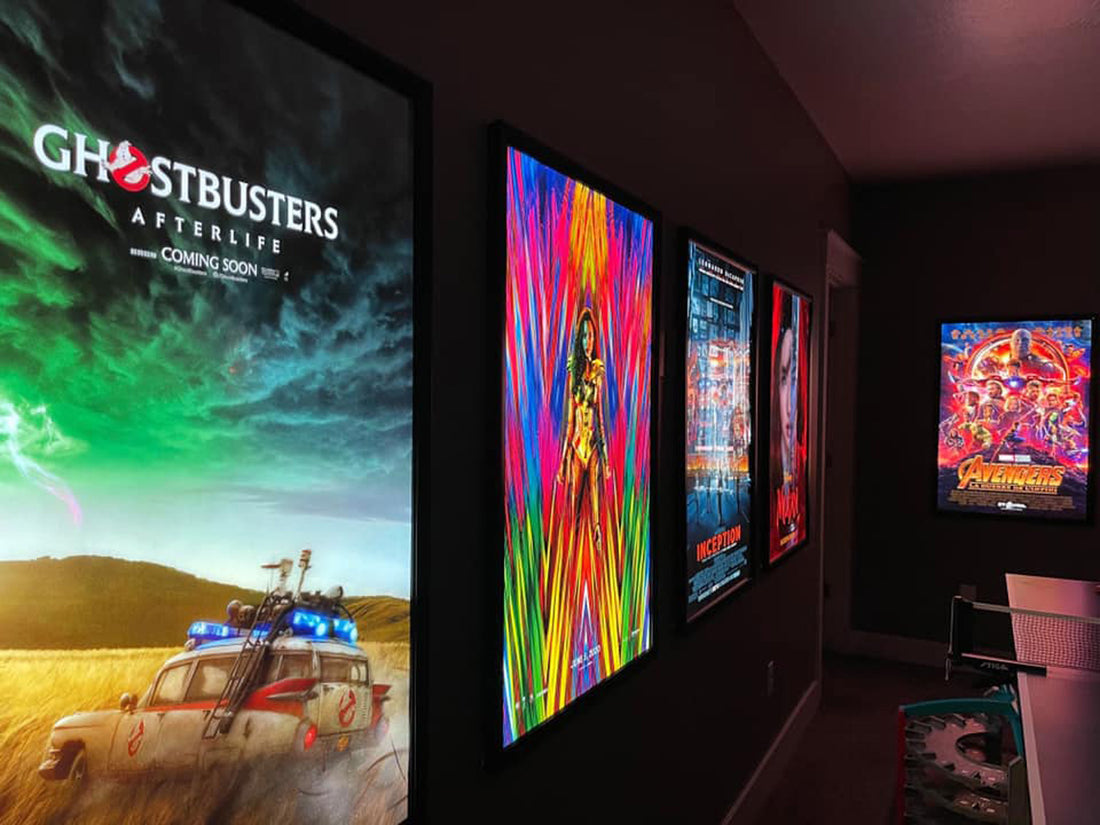 1 Qty Glowbox "World Famous" LED Poster Frame - Select Poster Size: