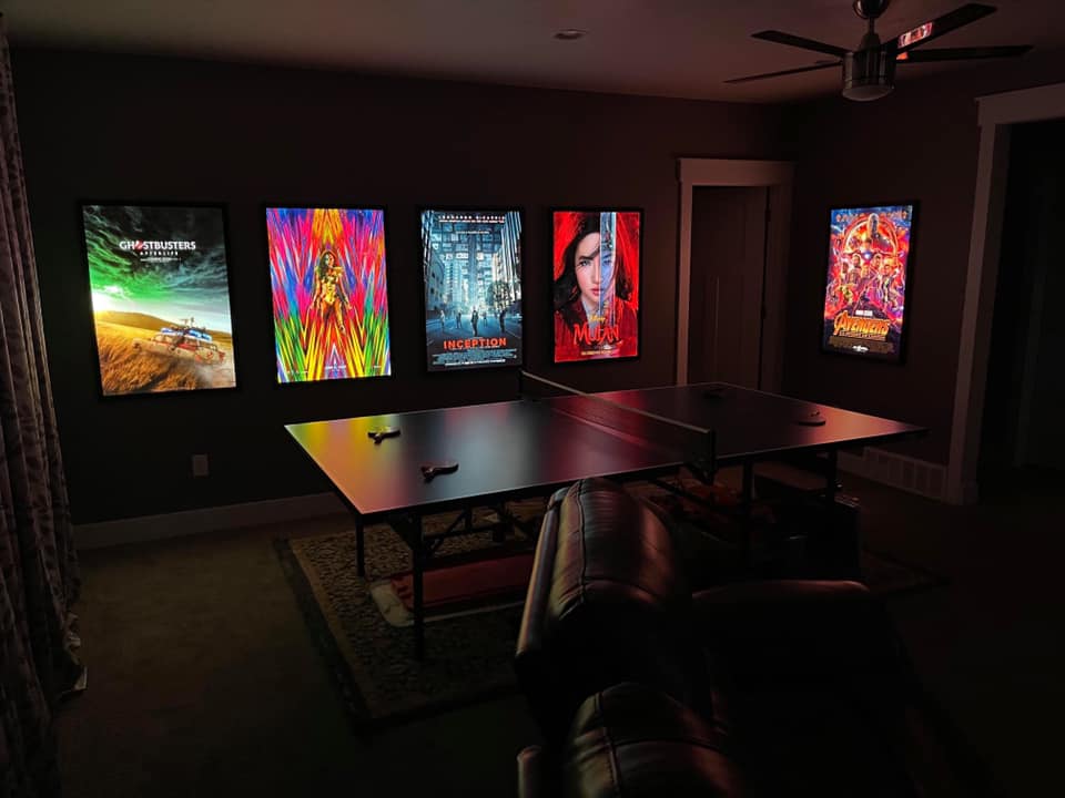 1 Qty Glowbox "World Famous" LED Poster Frame - Select Poster Size: