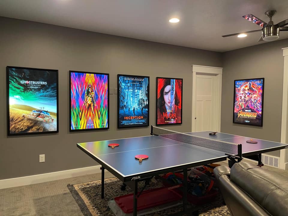 1 Qty Glowbox "World Famous" LED Poster Frame - Select Poster Size: