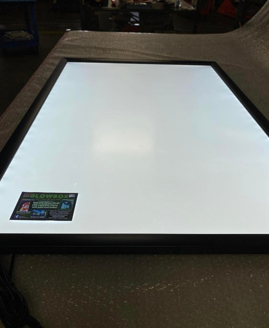 1 Qty Glowbox "World Famous" LED Poster Frame - Select Poster Size: