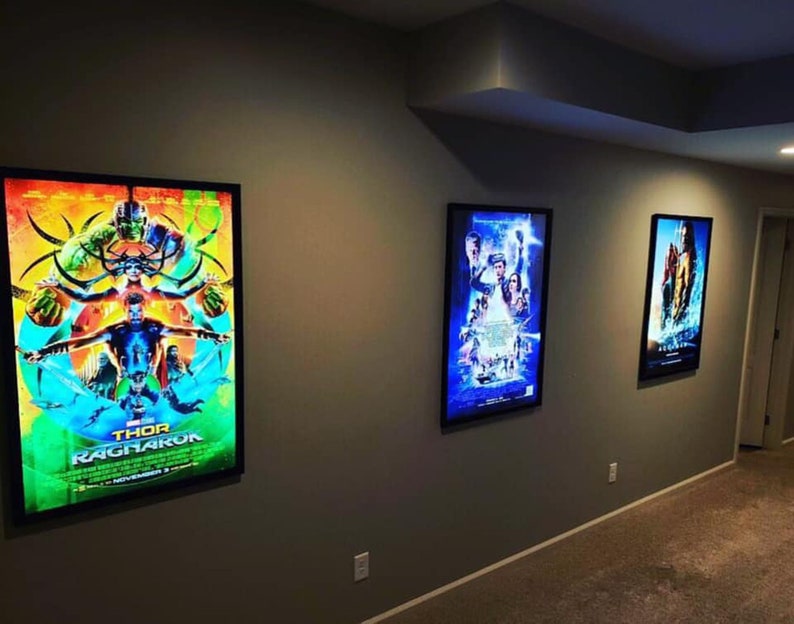 4-PACK Glowbox "World Famous" LED Light Box Poster Frames - Made in the USA