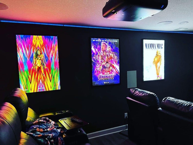 4-PACK Glowbox "World Famous" LED Light Box Poster Frames - Made in the USA