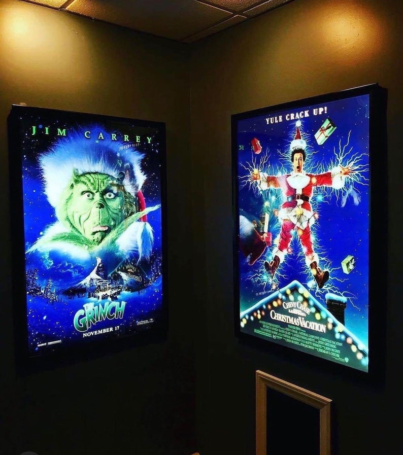 4-PACK Glowbox "World Famous" LED Light Box Poster Frames - Made in the USA