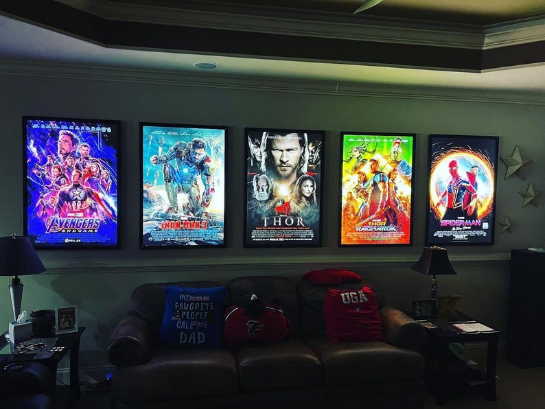 4-PACK Glowbox "World Famous" LED Light Box Poster Frames - Made in the USA