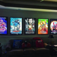 4-PACK Glowbox "World Famous" LED Light Box Poster Frames - Made in the USA