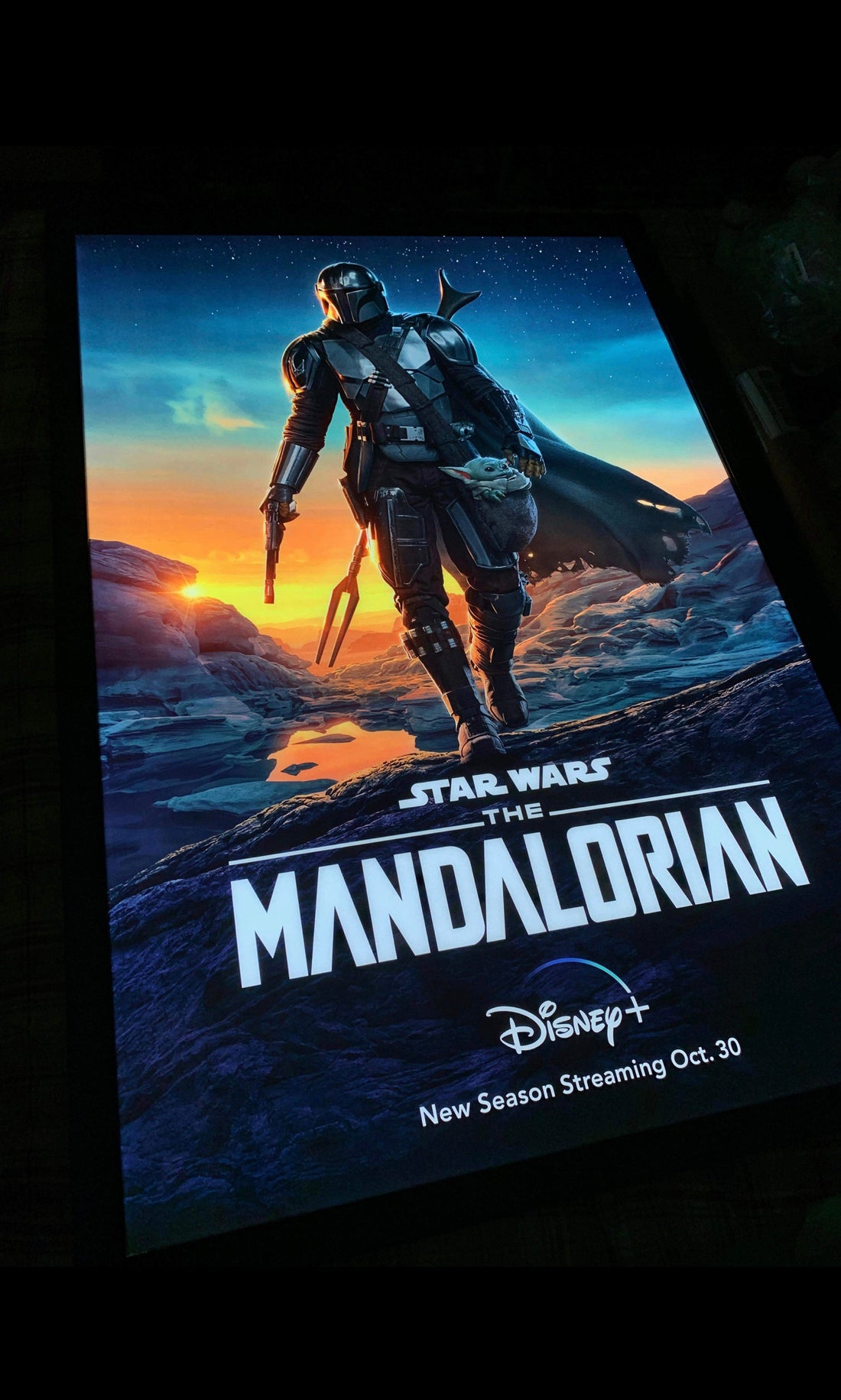 1 Qty Glowbox "World Famous" LED Poster Frame - Select Poster Size: