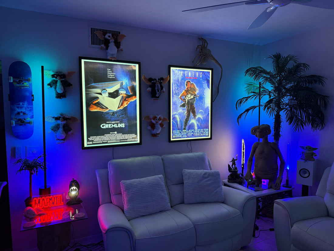 1 Qty Glowbox "World Famous" LED Poster Frame - Select Poster Size: