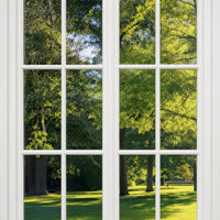 FAUX LED Window Frame + Backlit Scene Print - Select Graphic Print Size: