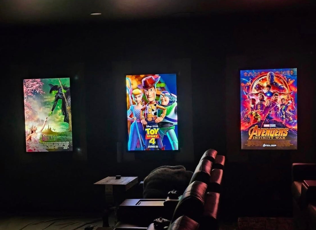 3-PACK Glowbox "World Famous" LED Poster Frames