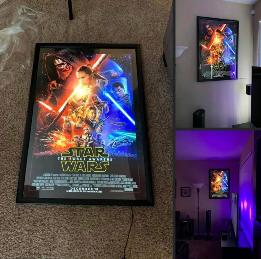 Glowbox "World Famous" LED Poster Frame - Select your size