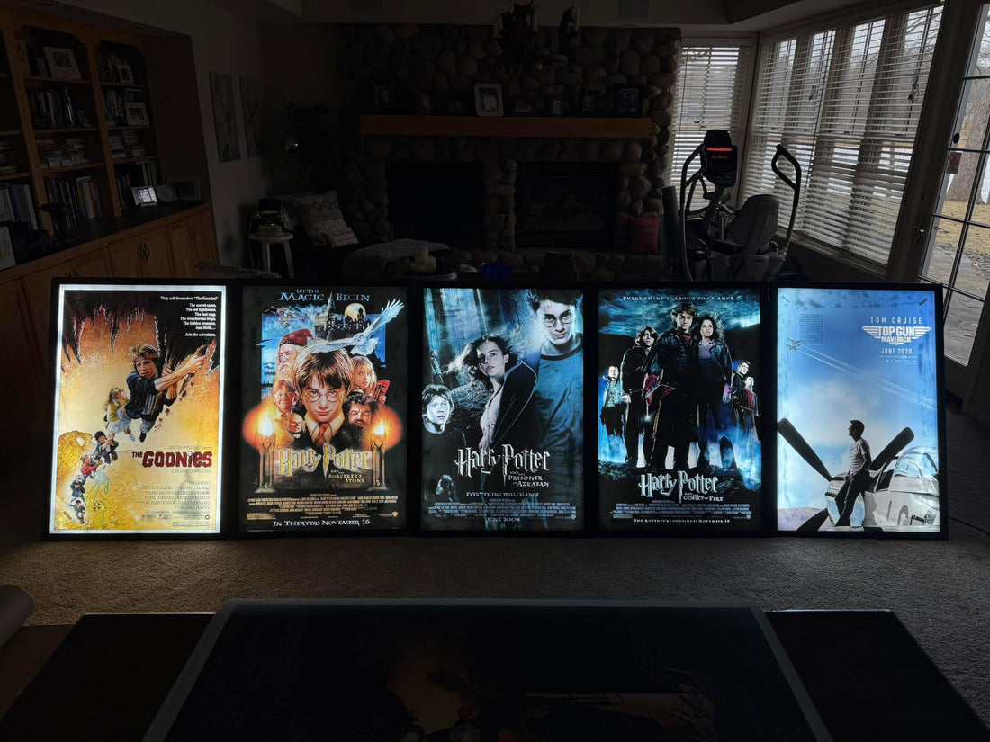 4-PACK Glowbox "World Famous" LED Poster Frames