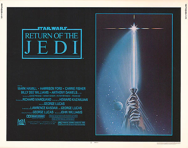 Poster: 28x22” Original Half Sheet STAR WARS: EPISODE VI - RETURN OF THE JEDI | Released in 1983