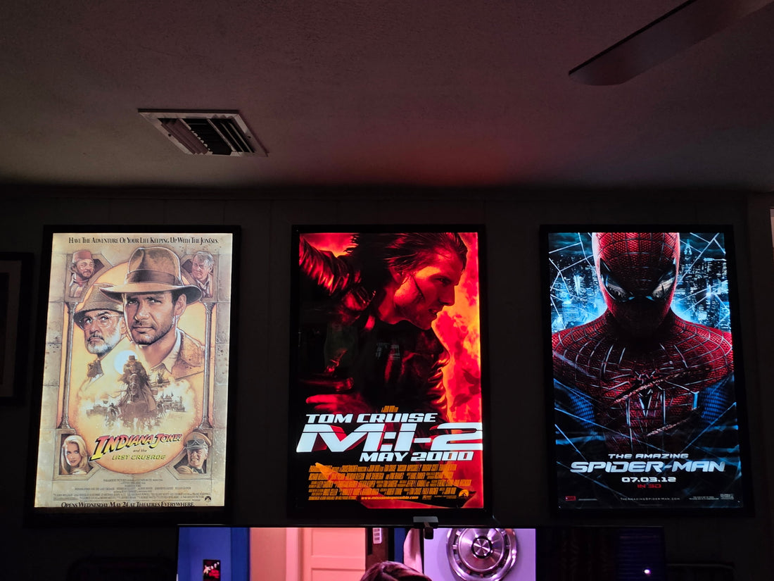 1 Qty Glowbox "World Famous" LED Poster Frame - Select Poster Size: