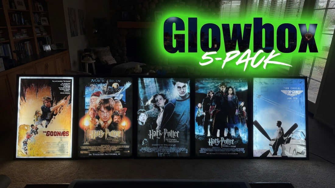 5-PACK Glowbox “World Famous" LED Poster Frames