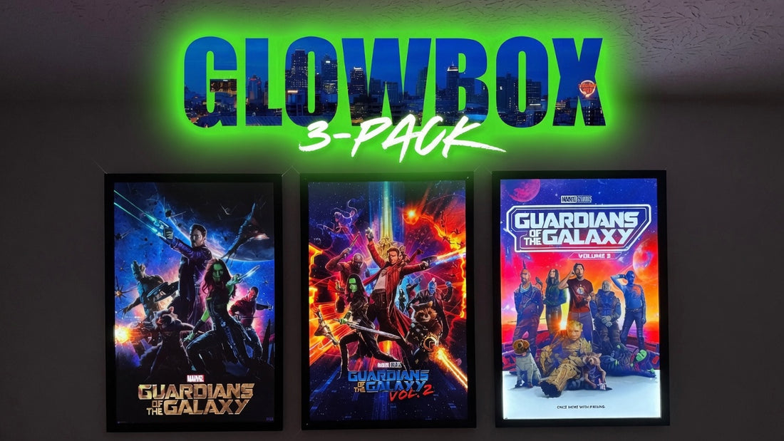 3-PACK Glowbox "World Famous" LED Poster Frames