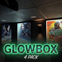 4-PACK Glowbox "World Famous" LED Poster Frames