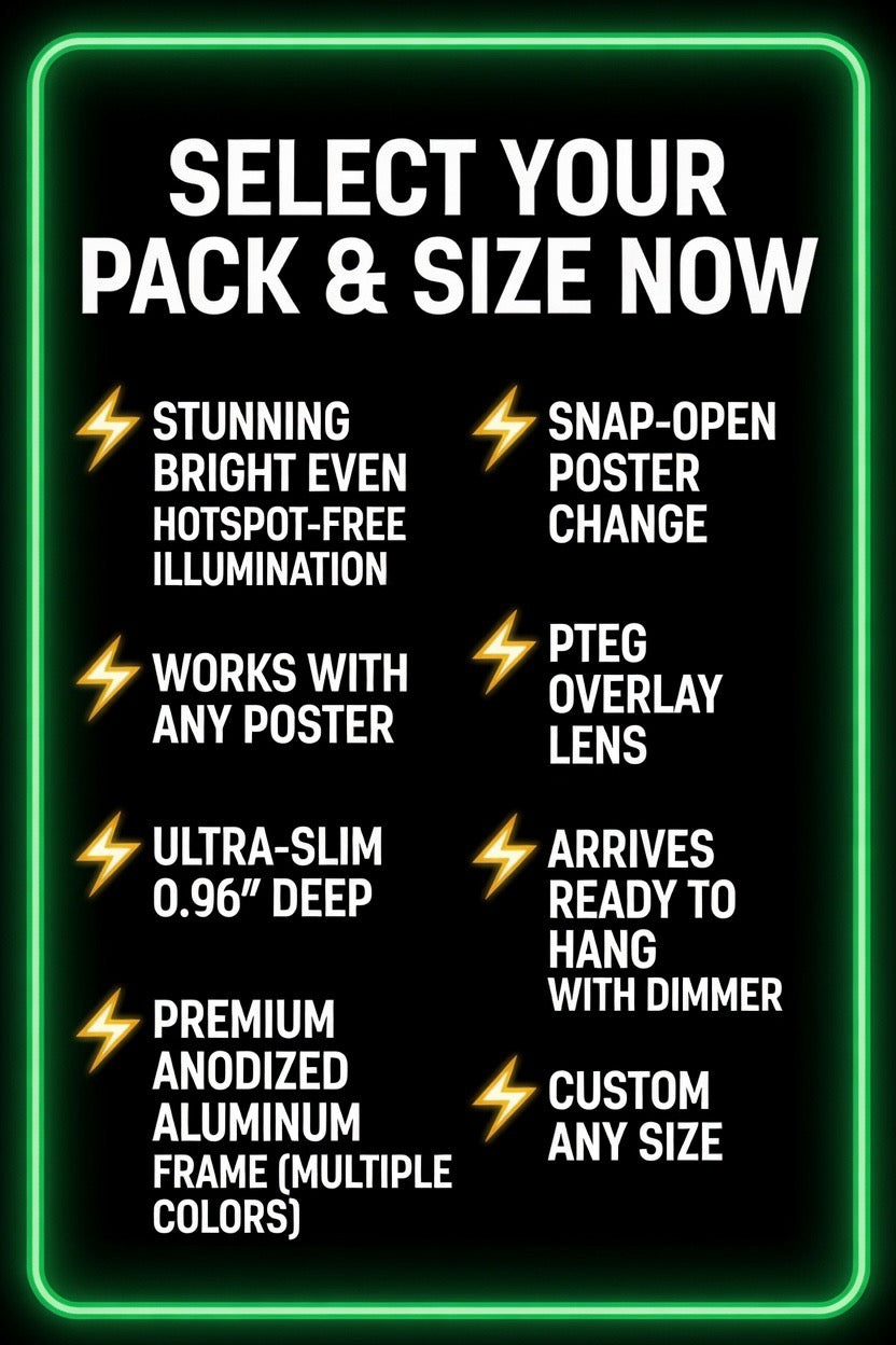 MULTI-PACK BUNDLE DEALS - Glowbox LED Poster Frames