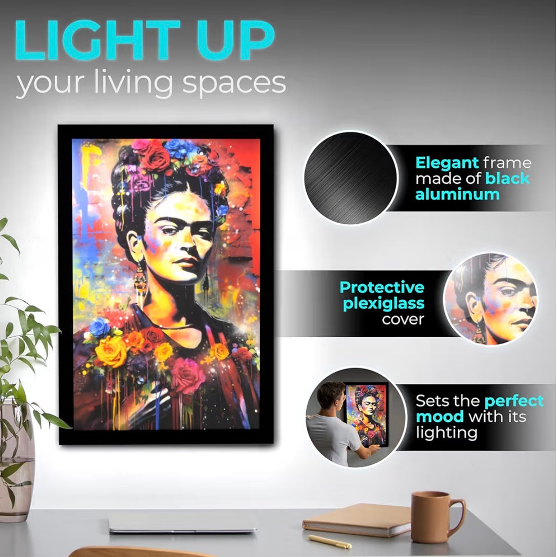 3-Pack Mylar 5x25 Glowbox LED Light Box Poster Frames