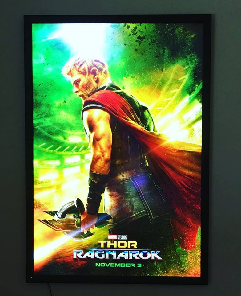 3-Pack "World Famous" 27x40 LED Glowbox Light Box Poster Frames