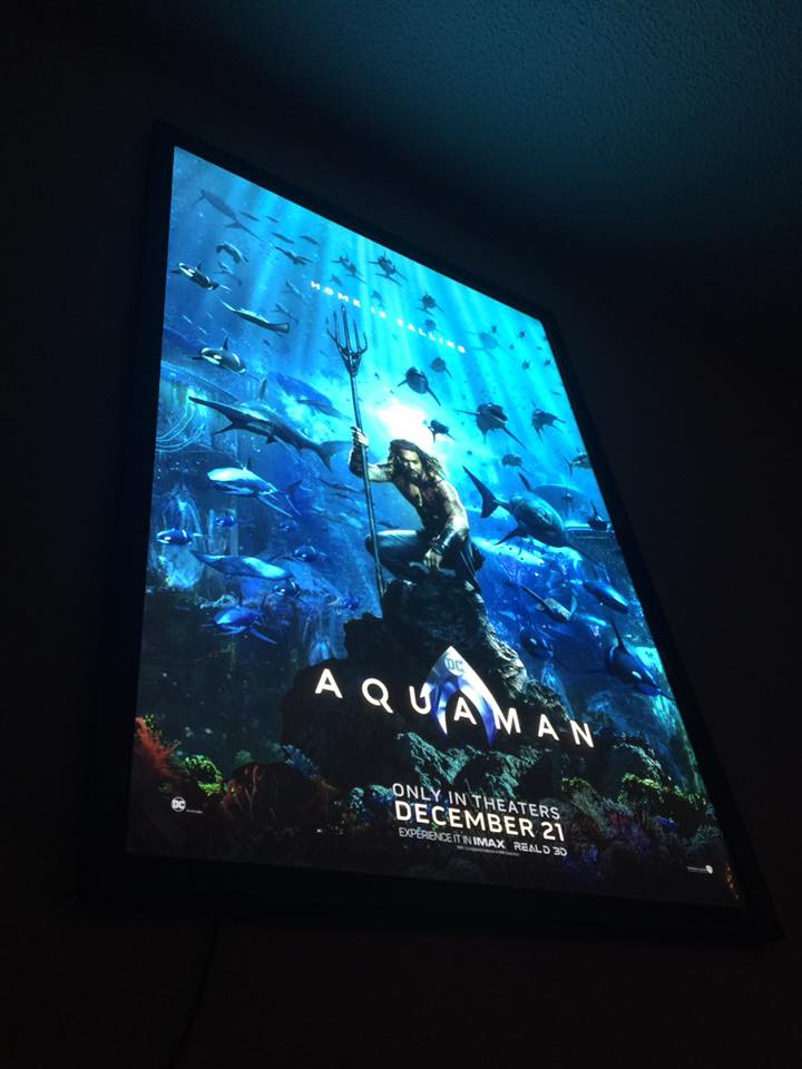 3-Pack "World Famous" 27x40 LED Glowbox Light Box Poster Frames
