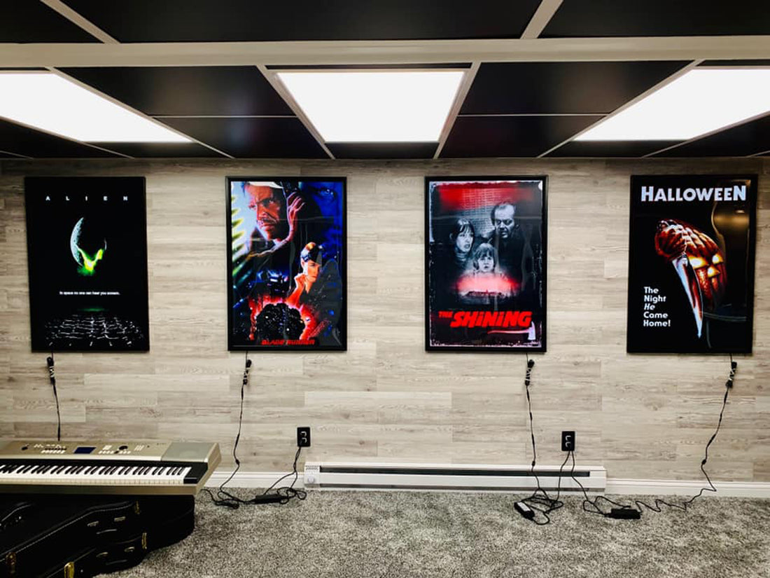3-Pack "World Famous" 27x40 LED Glowbox Light Box Poster Frames