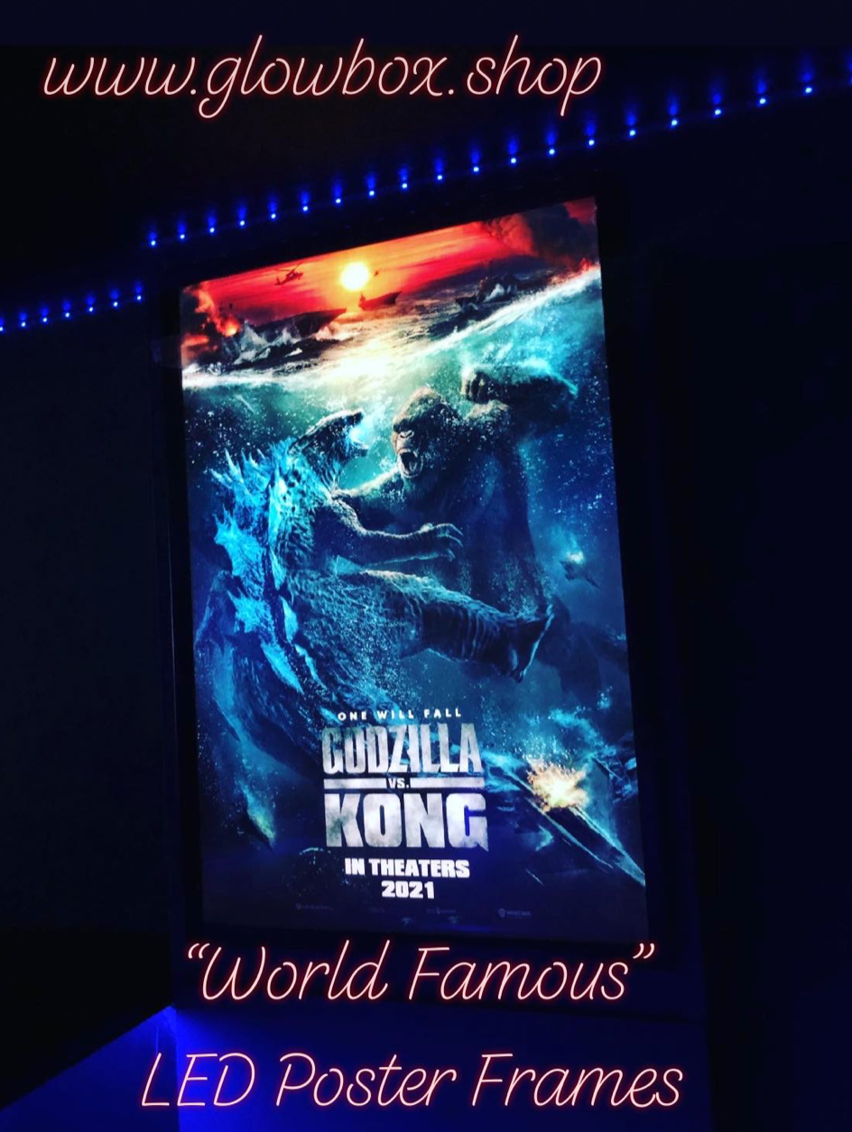 3-Pack "World Famous" 27x40 LED Glowbox Light Box Poster Frames